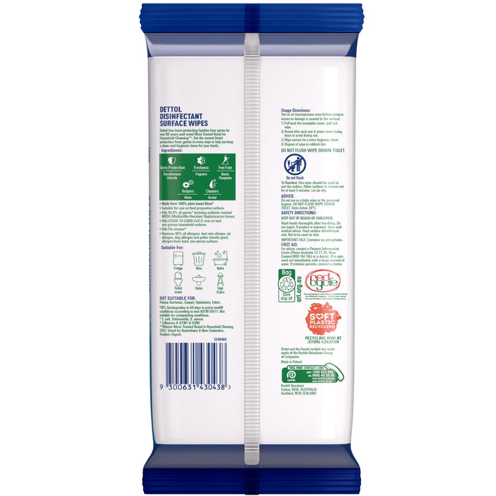 Dettol 600 X Disinfectant Wipes Fresh x4