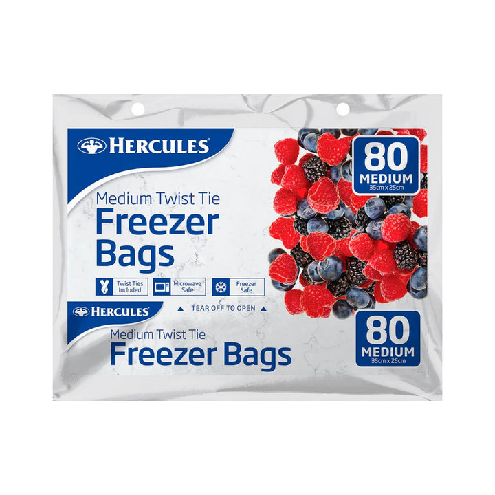 Hercules Tear-Off Freezer Bags Medium 80pk x3