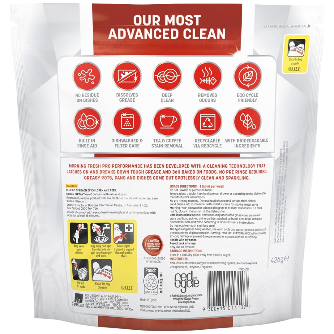 Morning Fresh Pro Performance x 132 Lemon Dishwasher Tablets