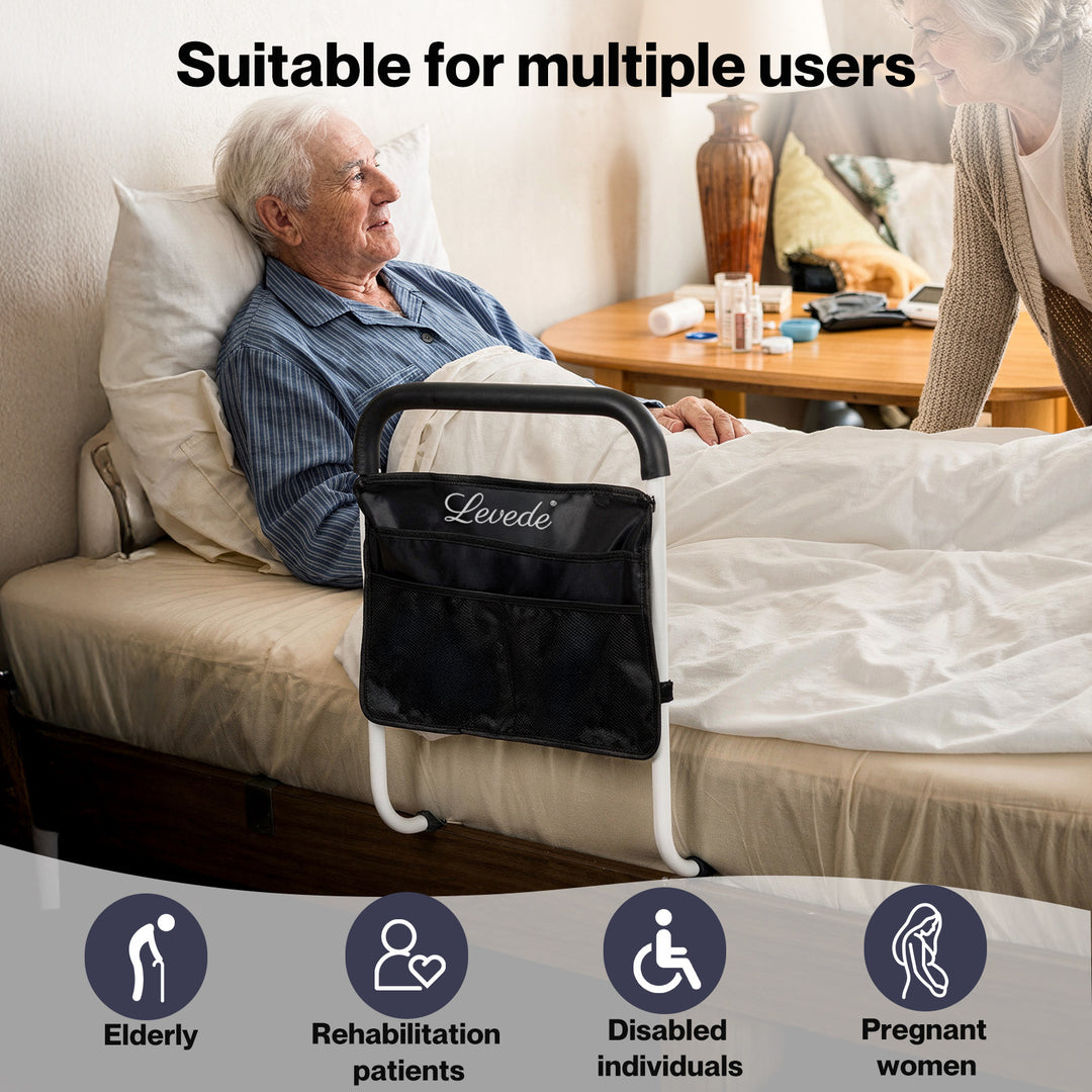 Bed Rail Safety Bed Assist Rail Grab Handrail Adjustable Elderly Antislip