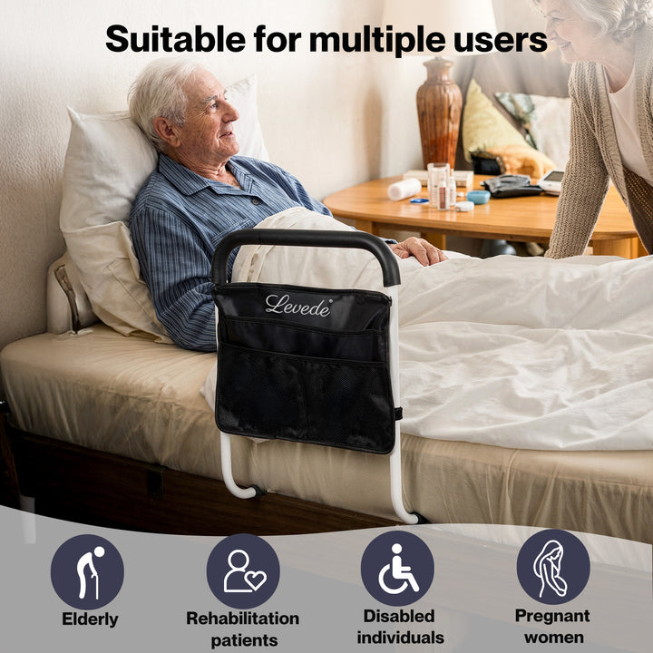 Bed Rail Safety Bed Assist Rail Grab Handrail Adjustable Elderly Antislip