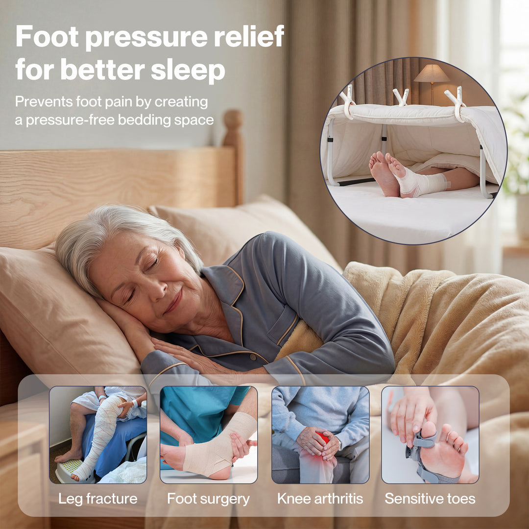 Bed Blanket Lifter for Feet Knee Ankle Cradle 66-86cm Adjustable Height