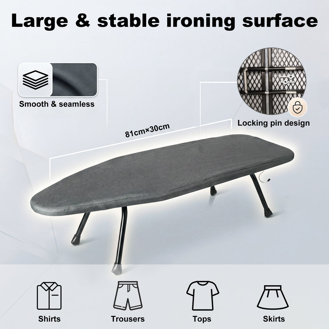 Metal Table Ironing Board Folding Heat Resistant Cover 100% Cotton Pad