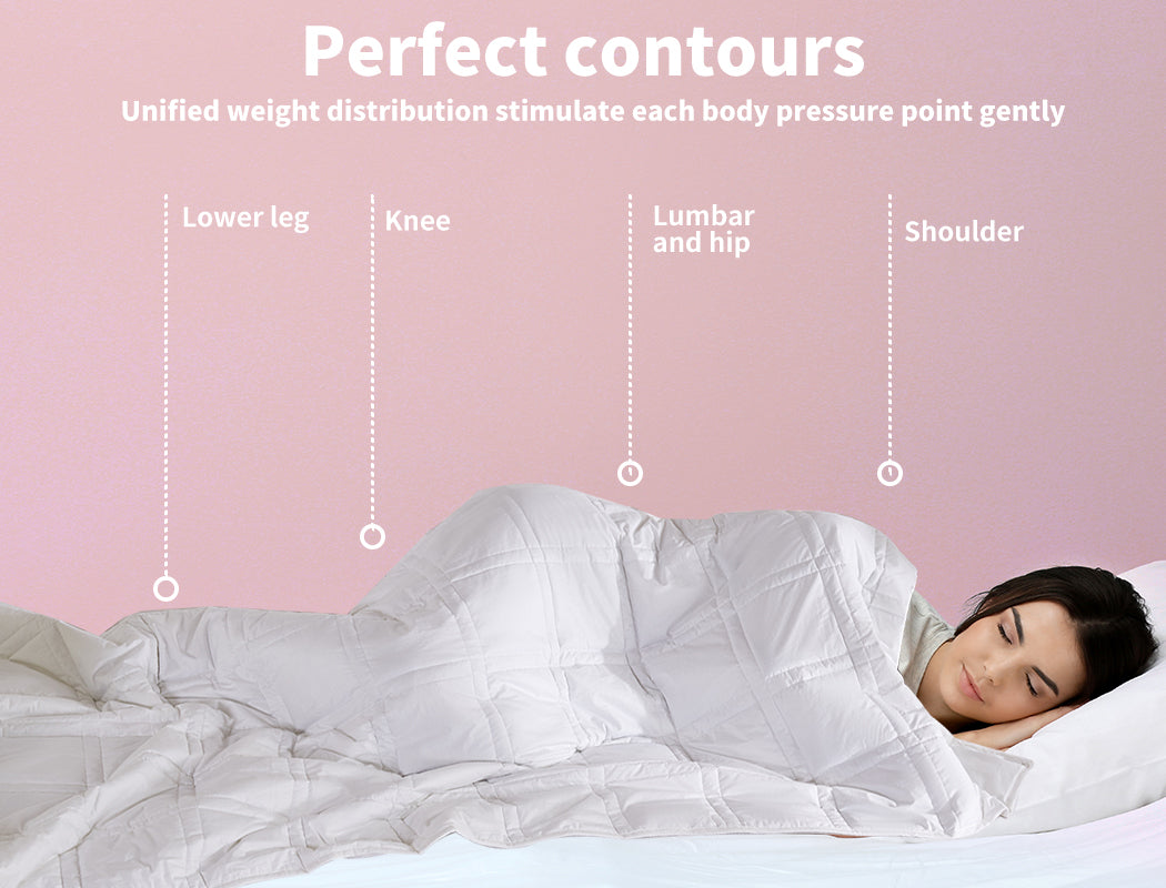 Weighted Blanket Cotton Heavy Gravity Adults Deep Relax Relief 11kg