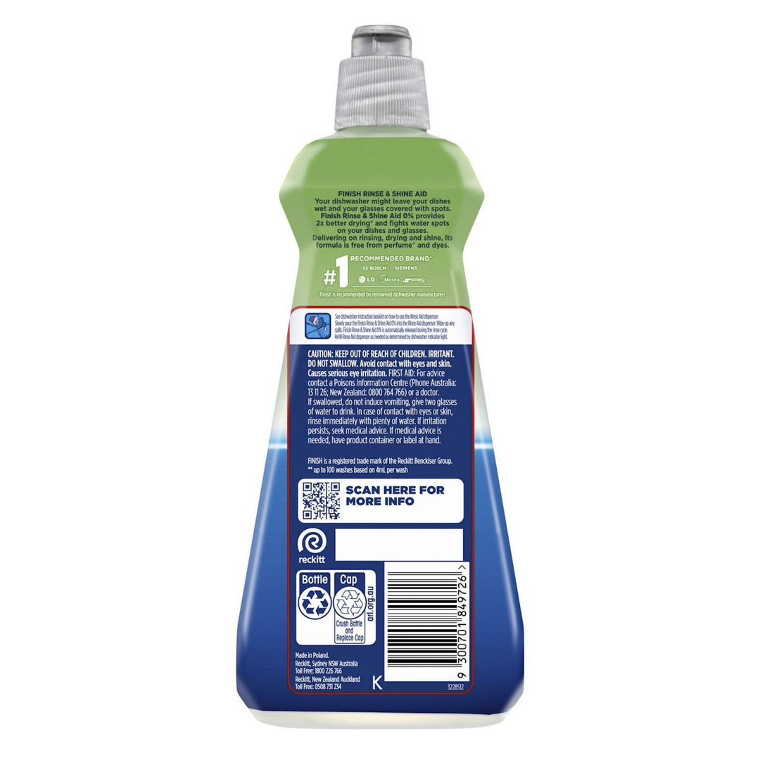 Finish 400mL Rinse Aid 0% x6