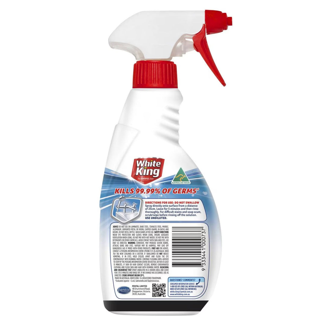 White King 500mL Lemon Mould & Scum Spray x6