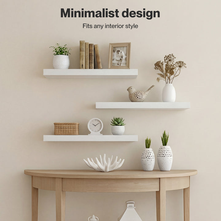 Floating Wall Shelf 2 & 3 PCS Wall Mounted Shelves Book Display Storage Rack