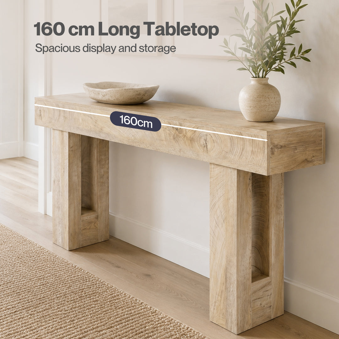 Console Table 160cm Sofa Table Narrow Entryway Hallway Living Room Wood