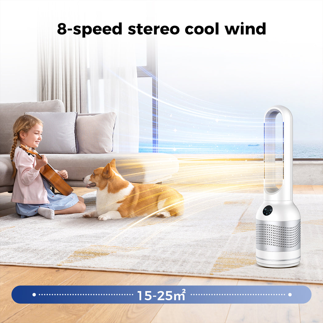 Spector 3 in 1 Bladeless Tower Fan Heater Cooler Purifying HEPA Oscillating