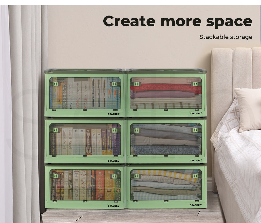 Storage Box Stackable Storage Container - Green