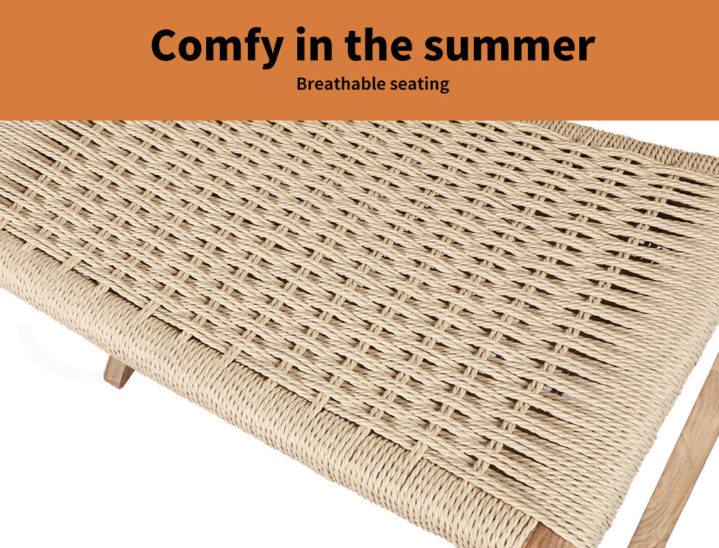 Levede Rattan Lounge Chair – Foldable Recliner