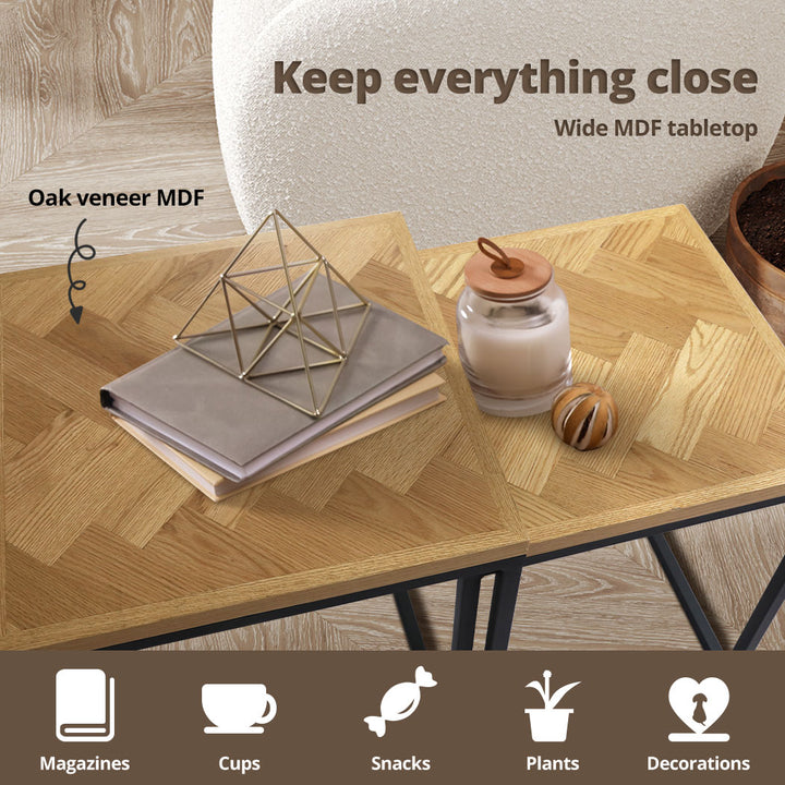 Levede 2PCS Nesting Coffee Tables - Levede