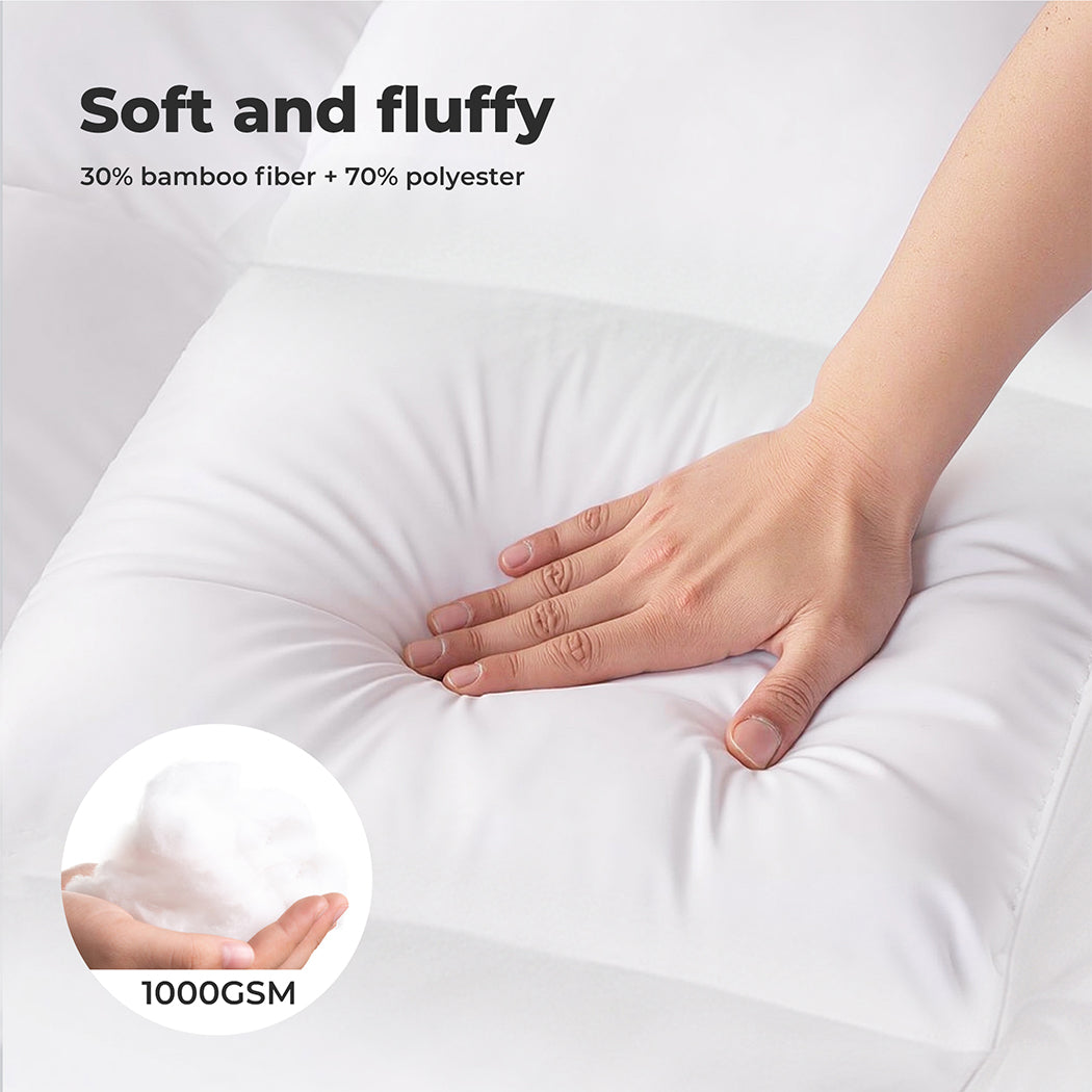 Bedding Mattress Topper Pillowtop Cover Protector Machine Washable.