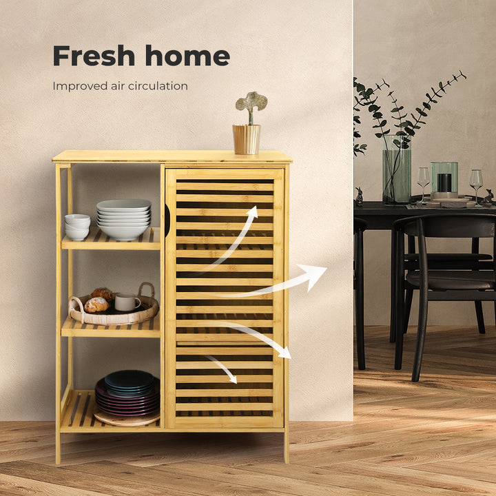 Levede Bamboo Shoe Storage Cabinet Laundry Organiser Cupboard