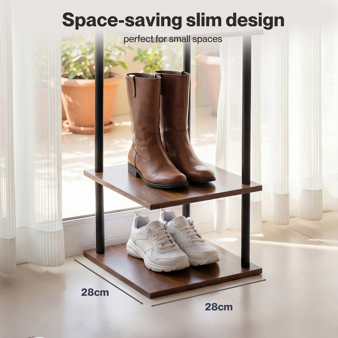 Vertical Shoe Rack 8-Tier Space Saving Narrow Corner Organiser Storage