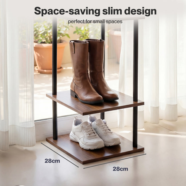 Vertical Shoe Rack 8-Tier Space Saving Narrow Corner Organiser Storage