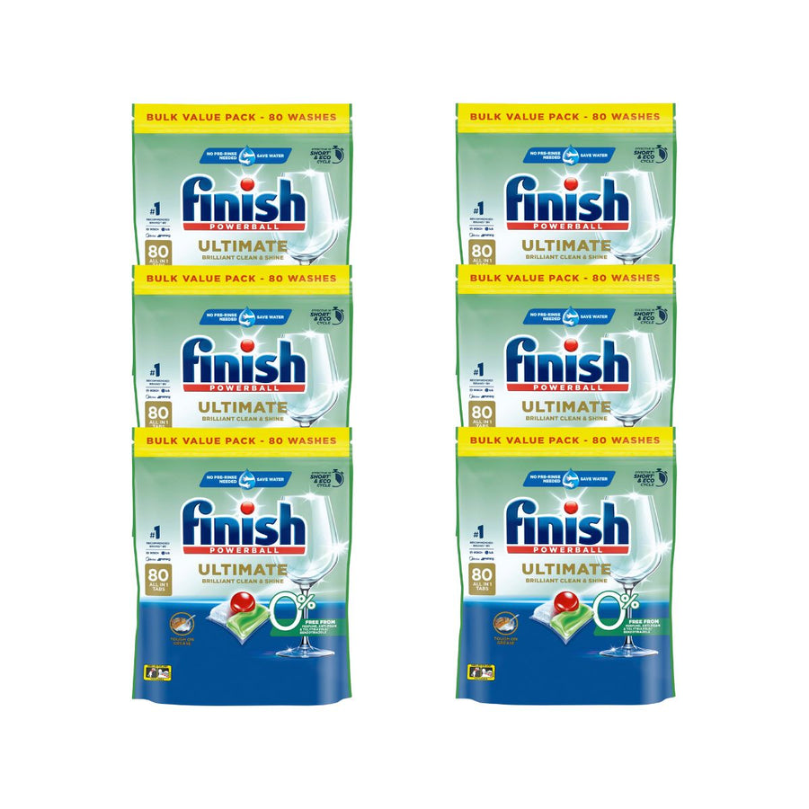 Finish Ultimate 0% 37c/Tab x 480 Dishwasher Tablets.