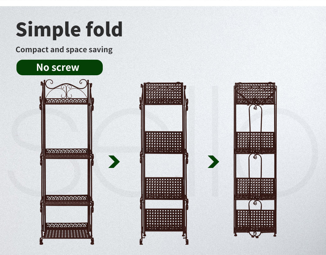 Levede Plant Stand 4 Tiers Outdoor Indoor - Levede