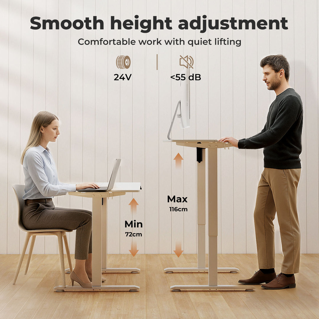 Electric Standing Desk Height Adjustable Gaming Desk Home Office 120cm