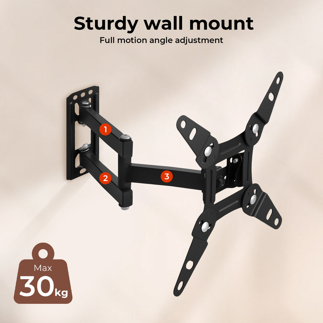 Full Motion TV Wall Mount Bracket Swivel Tilt LED LCD Plasma 13-42 Inch.