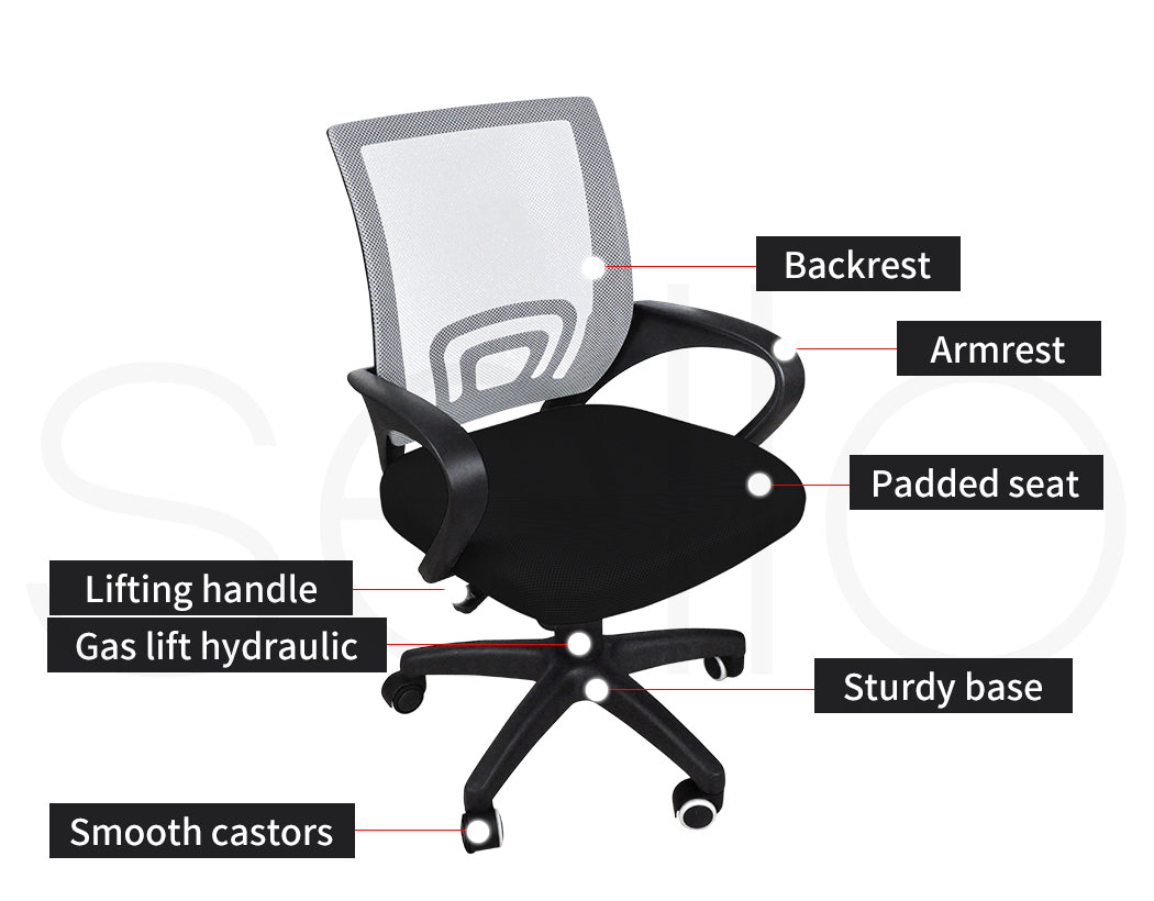 Levede Office Chair Gaming Computer Grey - Levede