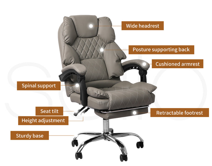 Levede Gaming Chair Office Computer with Footrest and No Footrest Options