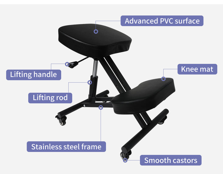 Levede Kneeling Chair Computer Ergonomic Black - Levede