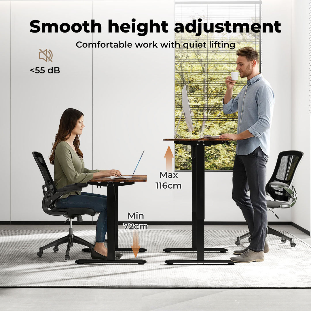Electric Standing Desk Height Adjustable Gaming Desk Home Office 90cm