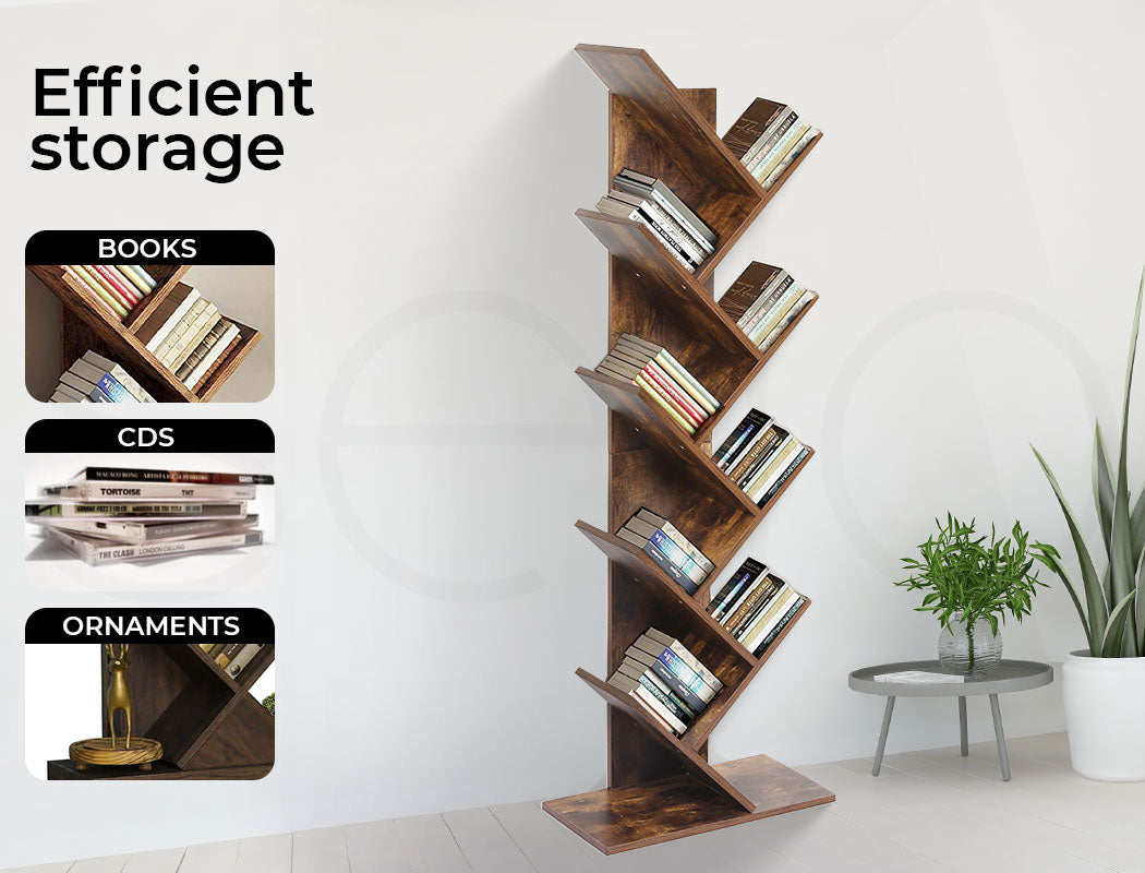 Levede Bookshelf Wooden Tree Bookcase - Levede