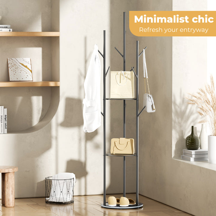 Coat Rack Clothes Stand 8 Hook Organizer