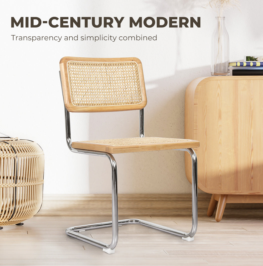 2x Rattan Chair Dining Chairs