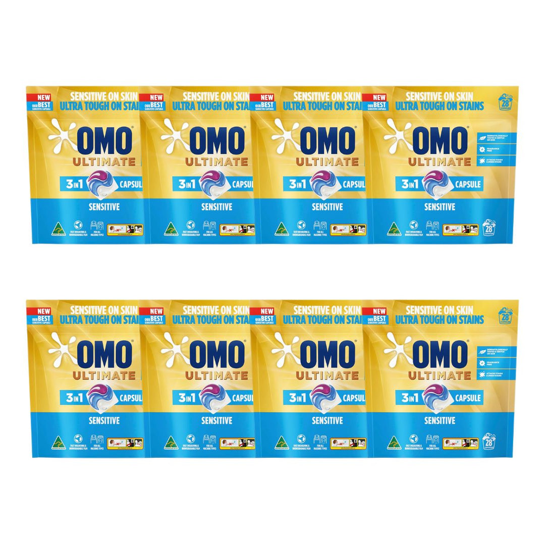 Omo Ultimate 3in1 Sensitive 50c/Tab x 224 Laundry Capsules.