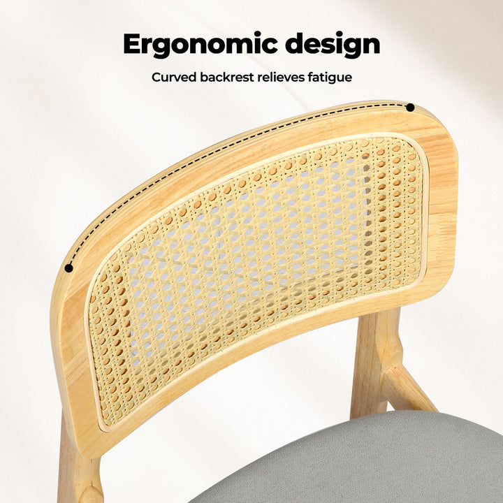 Levede Rattan Dining Chair – Wicker & Wood Frame