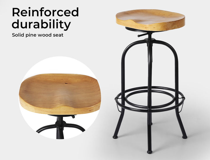 Levede 1xIndustrial Bar Stool Kitchen - Levede