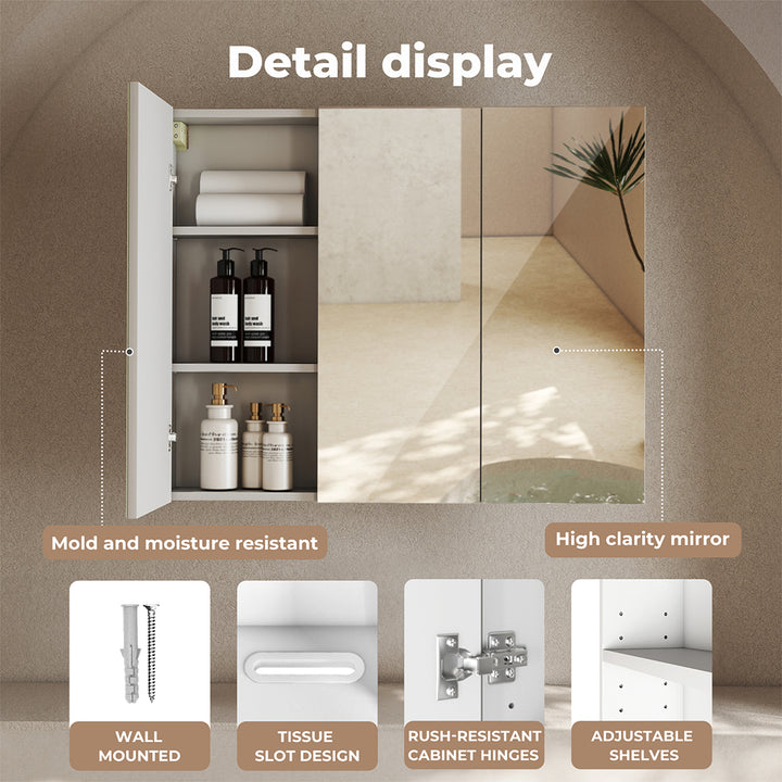 Bathroom Mirror Cabinet - Wall Mounted