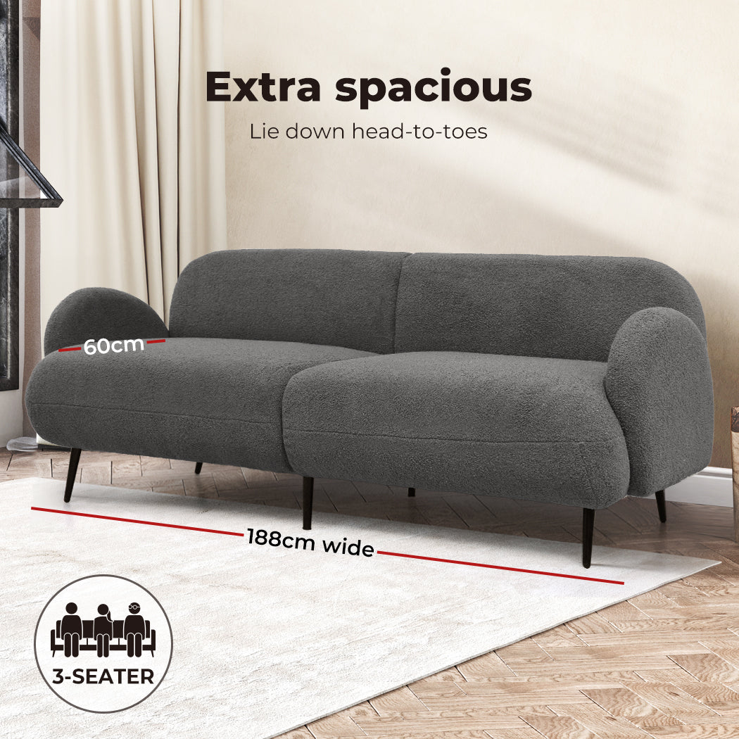 Cloud Sofa 3 Seater Sherpa Fleece