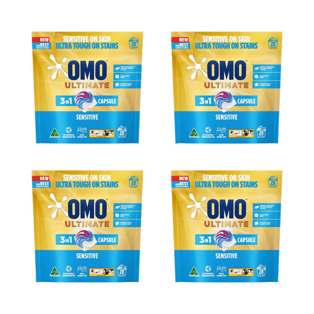 Omo Ultimate 3in1 Sensitive 54c/Tab x 112 Laundry Capsules.