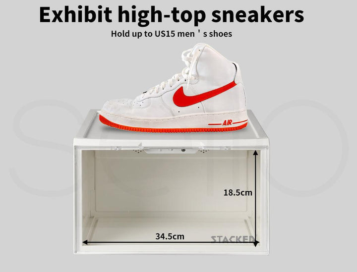 Sneaker Display Case With LED Voice Control - White