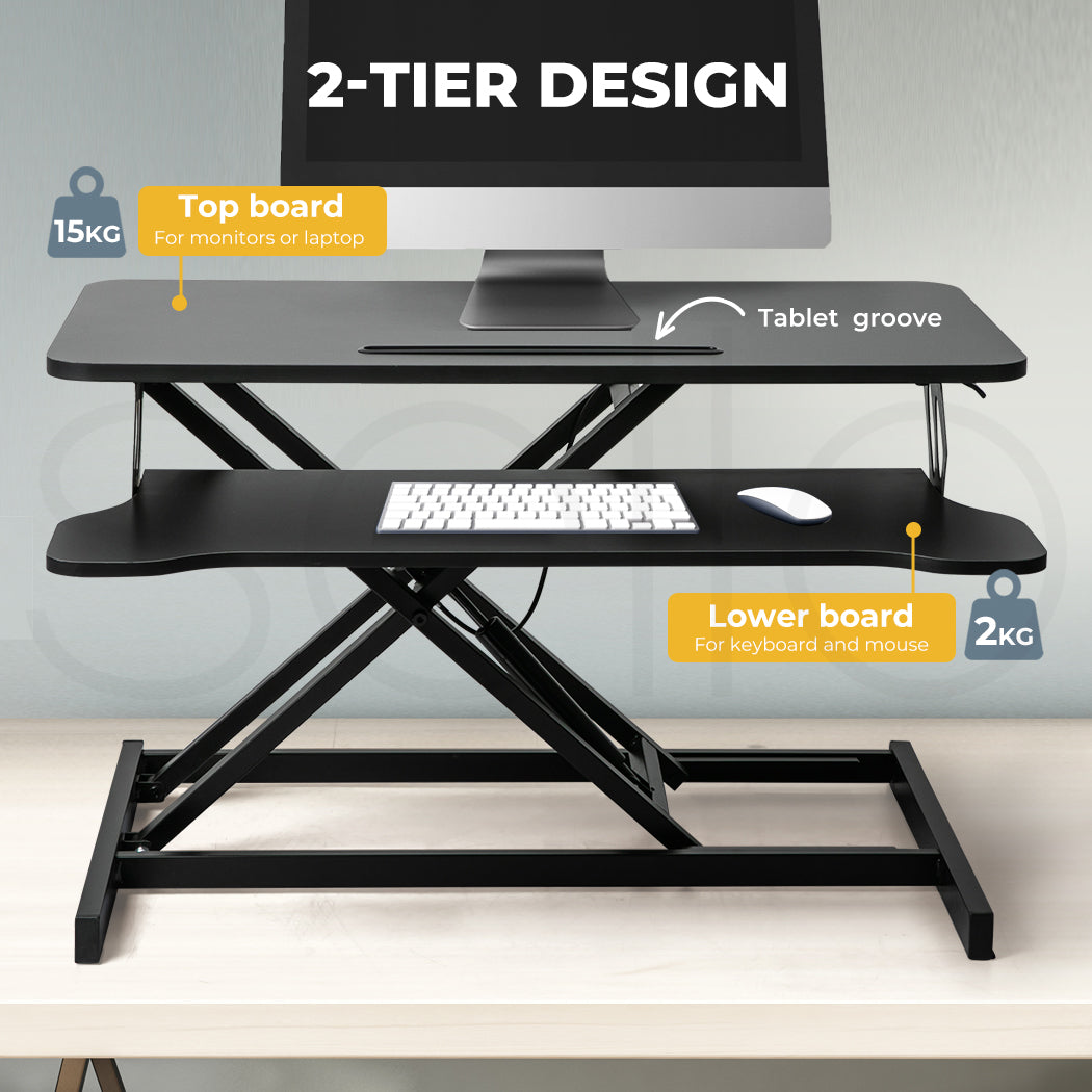 Levede Sit Standing Desk Converter Laptop - Levede