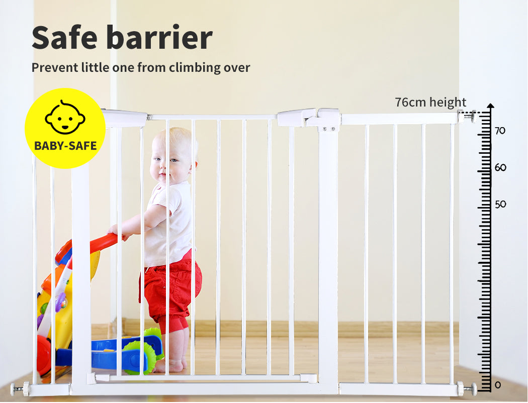 Levede Baby Safety Gate Adjustable Pet Black Ramp - Levede