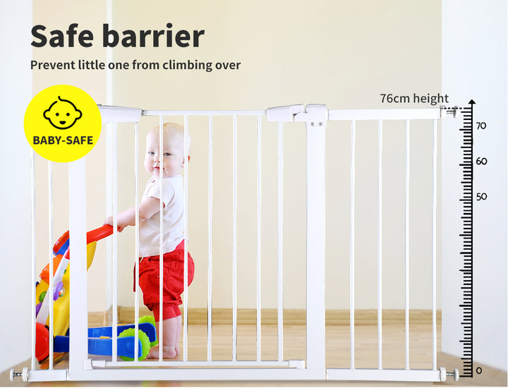 Levede Baby Safety Gate Adjustable Pet Black Ramp - Levede