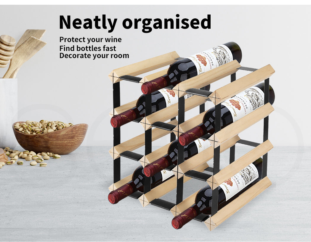 Levede Timber Wine Storage Rack - Levede