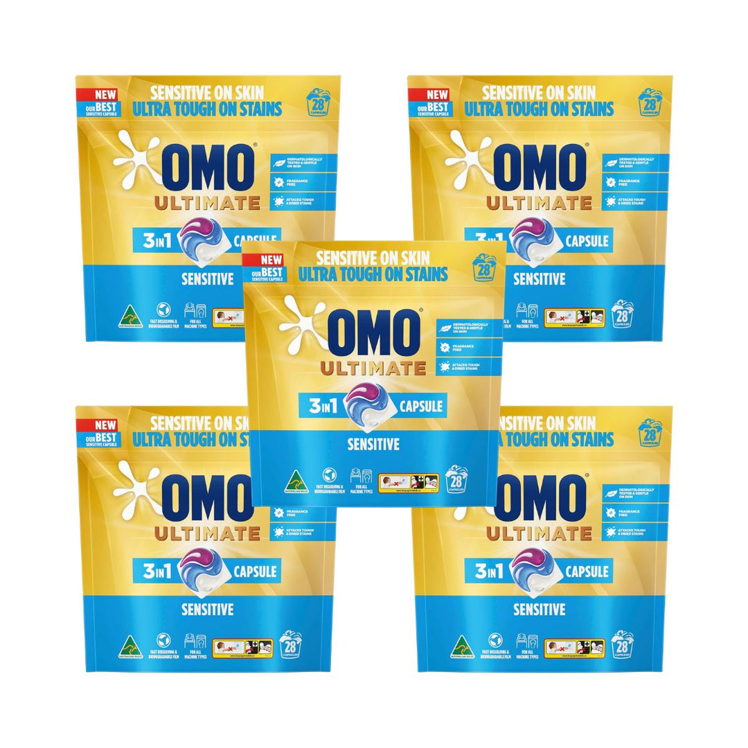 Omo Ultimate 3in1 Sensitive 53c/Tab x 140 Laundry Capsules.