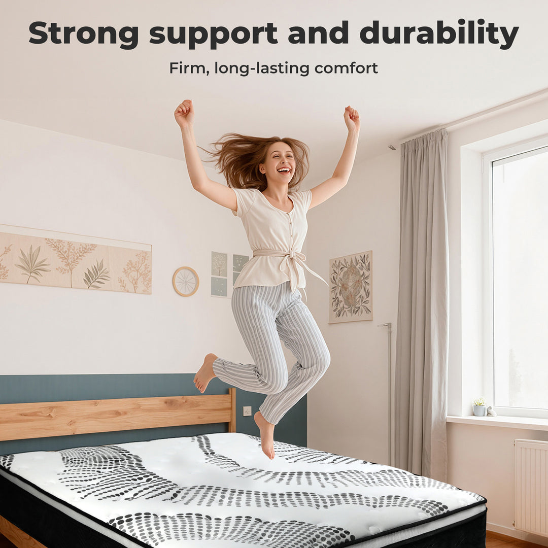 Spring Mattress 7 Zone Bed Pocket Mattress Medium Firm 32cm Foam King