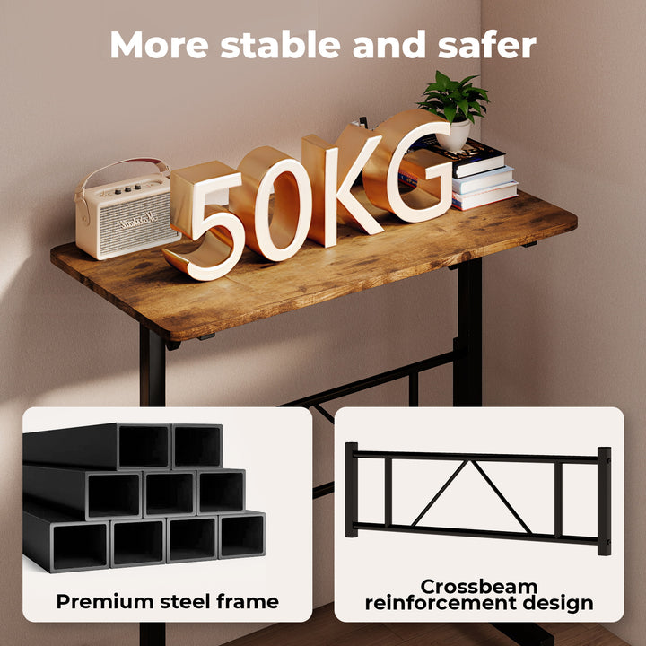 Standing Desk Mobile Table Adjustable Height Computer Workstation Home