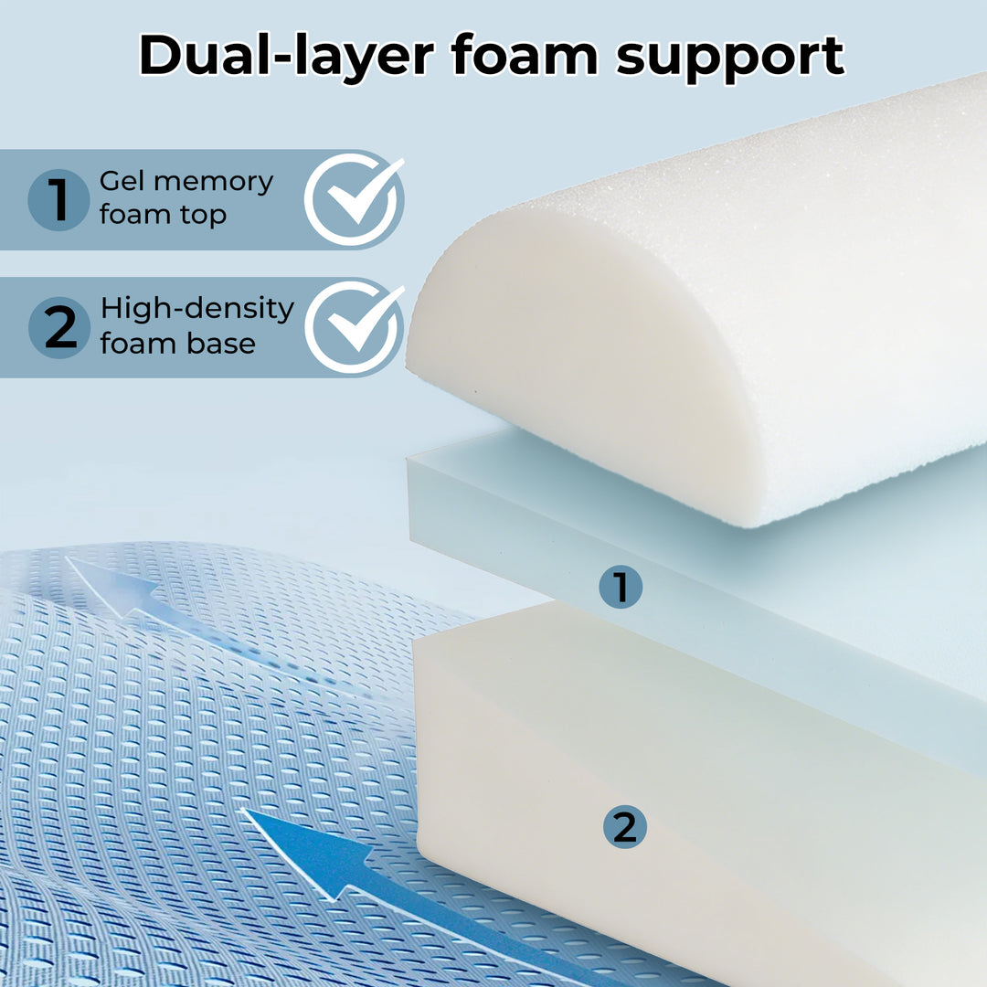 Memory Foam Wedge Pillow Bed Back Neck Support Leg Raiser Cushion