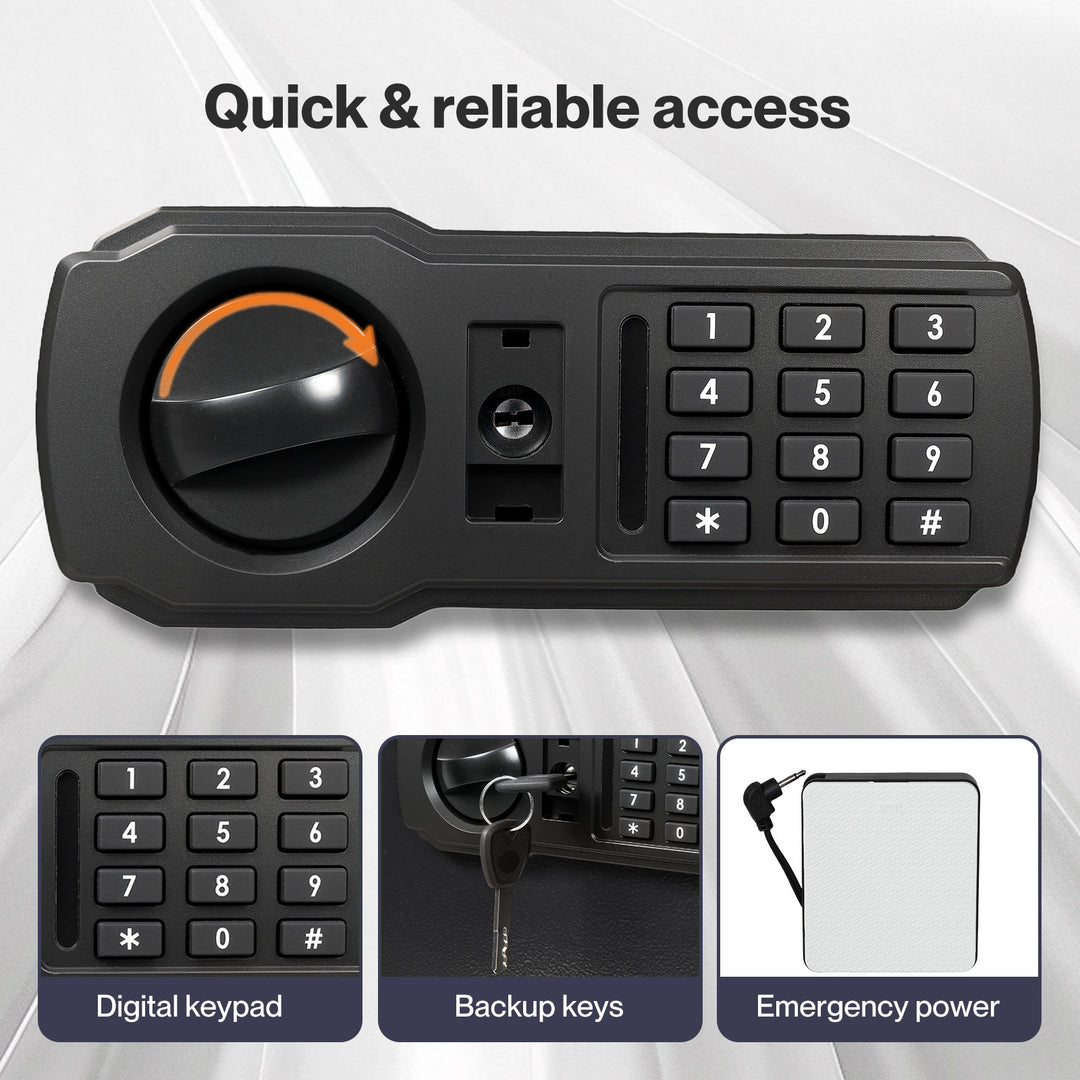 Safe Fireproof Security Box Home Office Cash Lock Deposit Password 31L