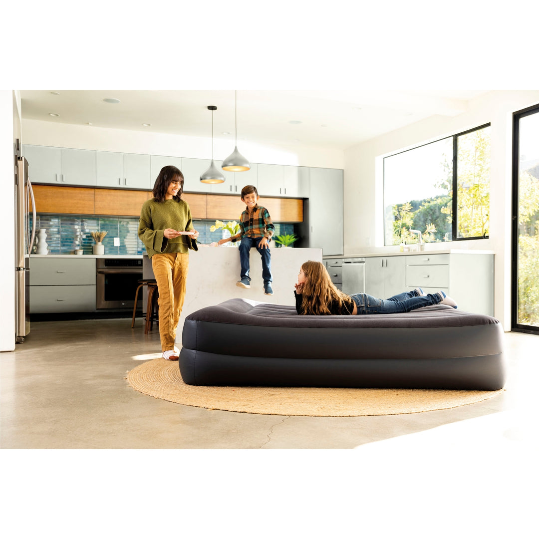 Queen Pillow Rest Raised Airbed W/ Fiber-Tech