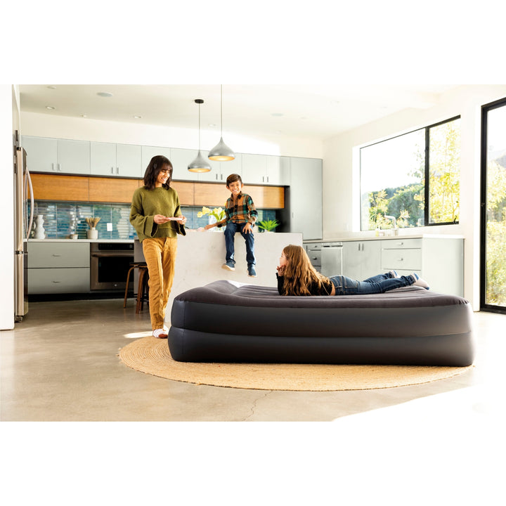 Queen Pillow Rest Raised Airbed W/ Fiber-Tech