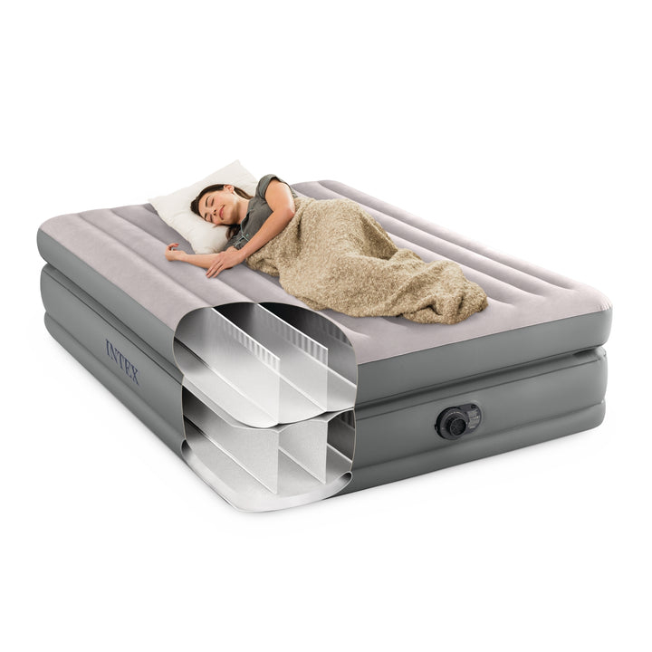 Intex Queen Comfort Elevated Airbed W/ Fiber-Tech